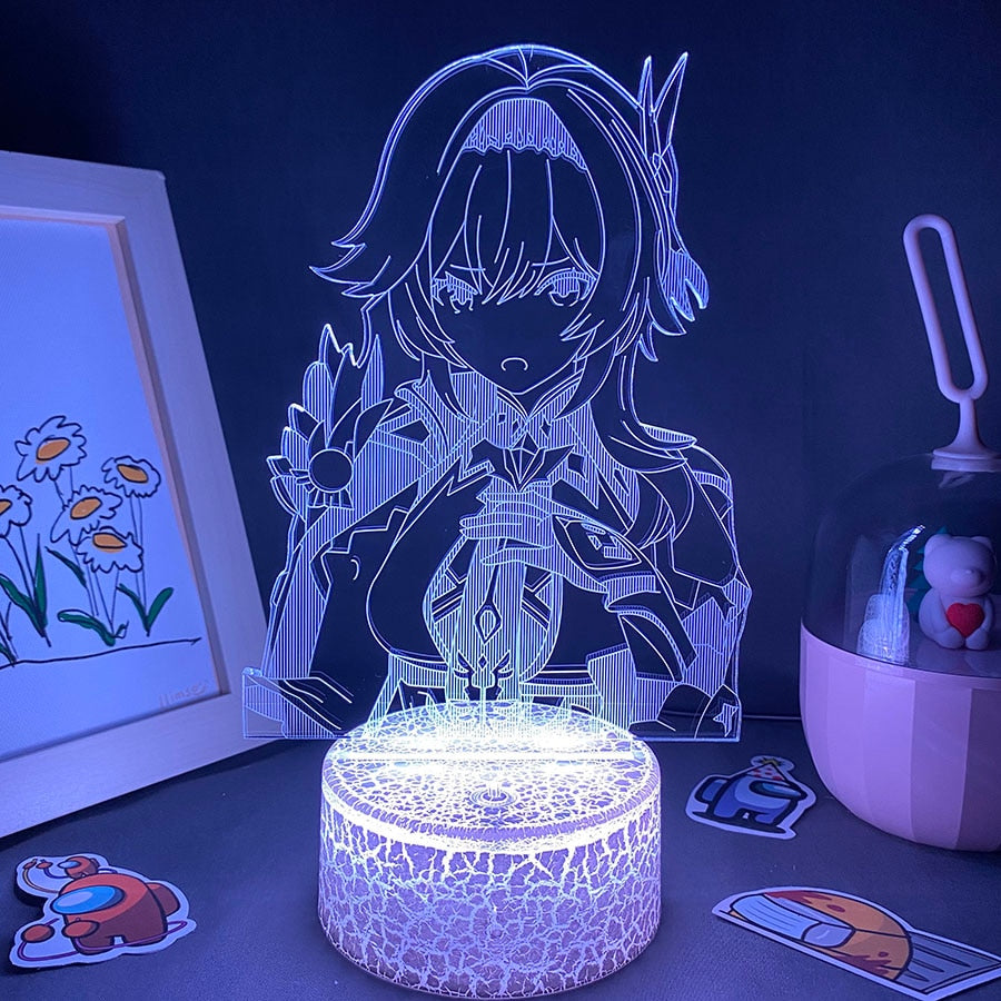 Genshin Impact Game Figure Eula 3D Night Light