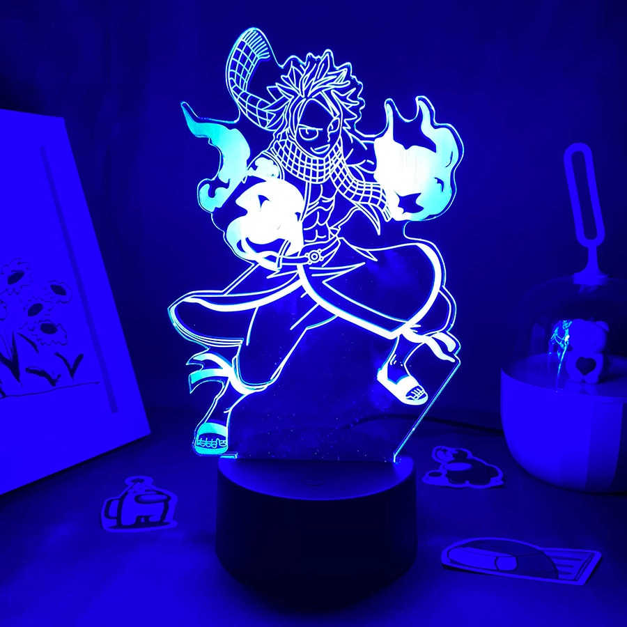 Fairy Tail Figure Natsu Dragnee 3D Led Night Light