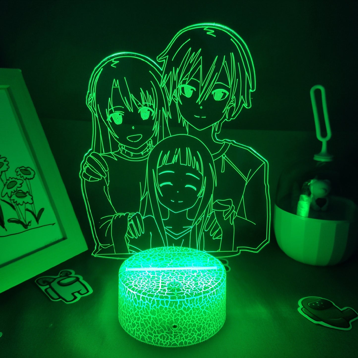 Kirito Asuna RGB Neon Battery Touch Lava Lamp