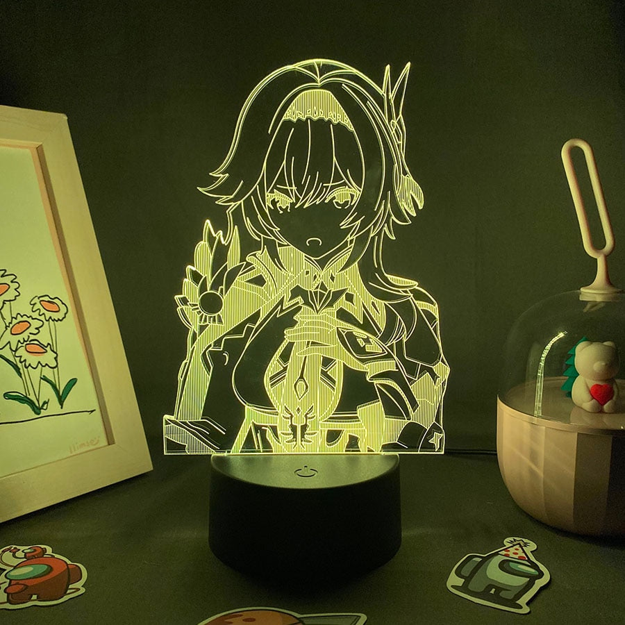 Genshin Impact Game Figure Eula 3D Night Light