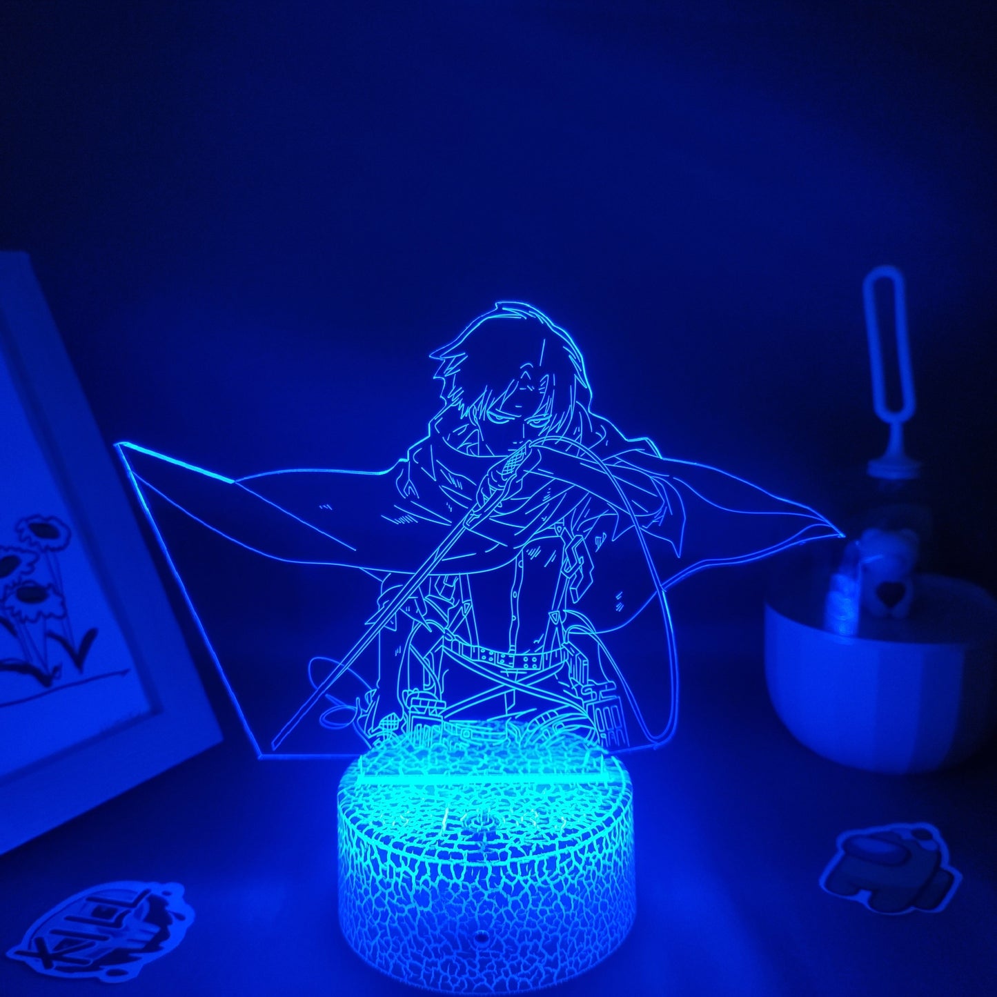 Levi Ackerman Attack on Titan Figure 3D Night Lights