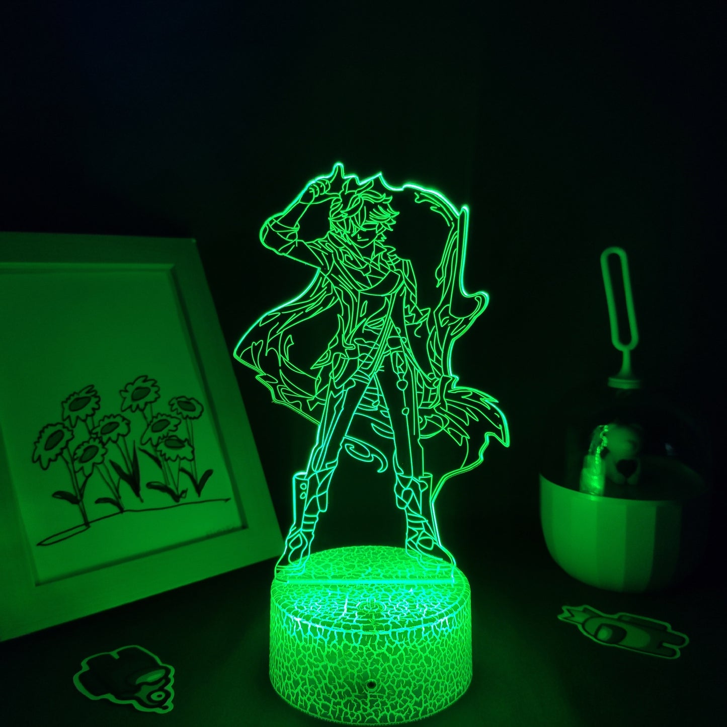 Genshin Impact Game Figure Zhong Li 3D Lamps