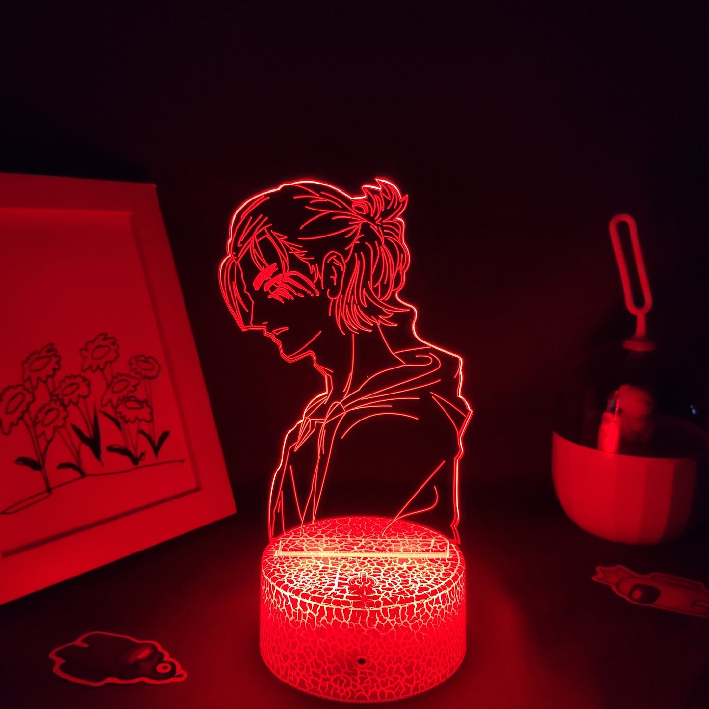 Shingeki No Kyojin Eren Yeager Jaeger Led Night Light