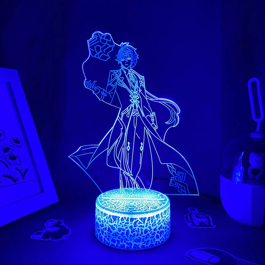 Genshin Impact Game Figure Zhongli 3D Night Lights