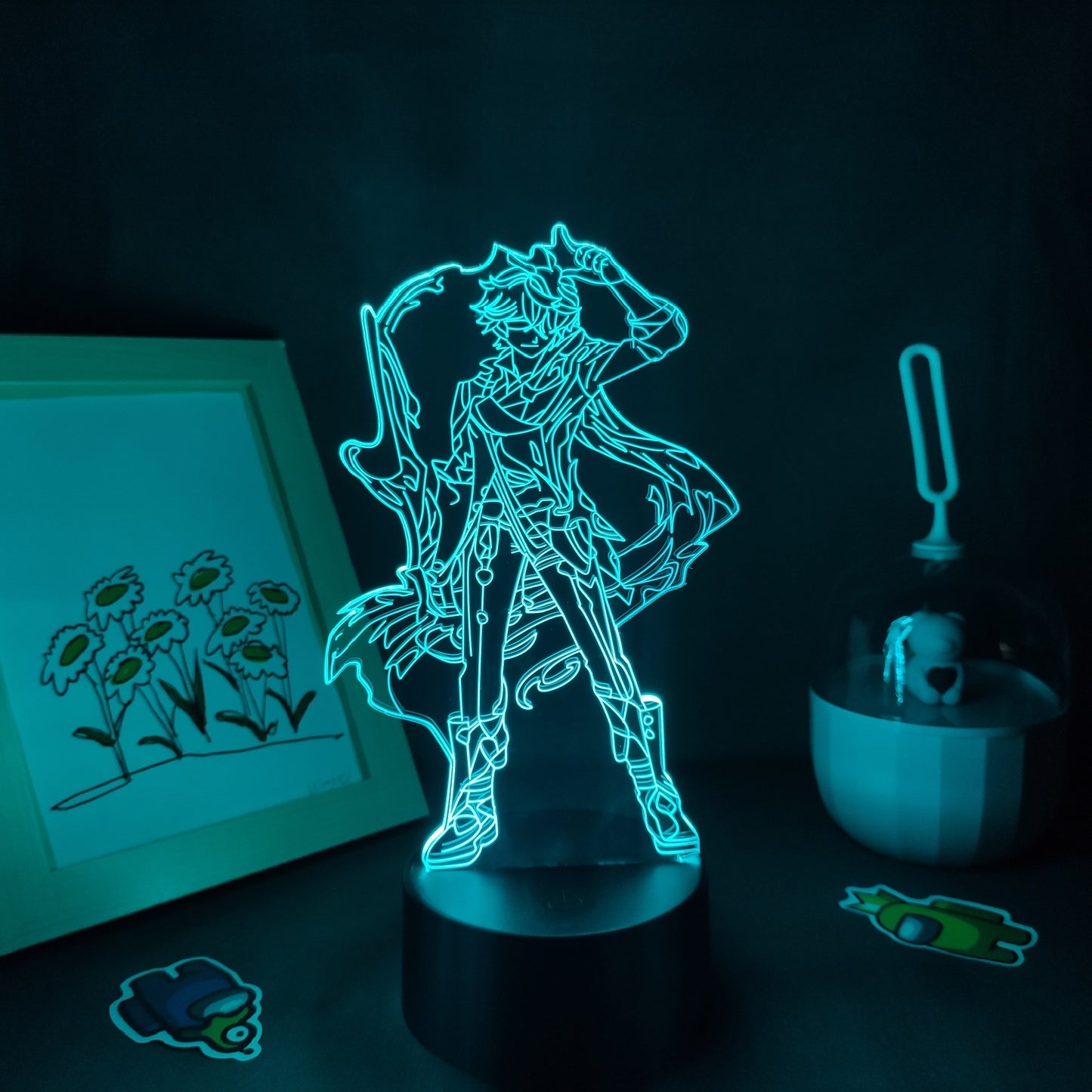 Genshin Impact Game Figure Zhong Li 3D Lamps