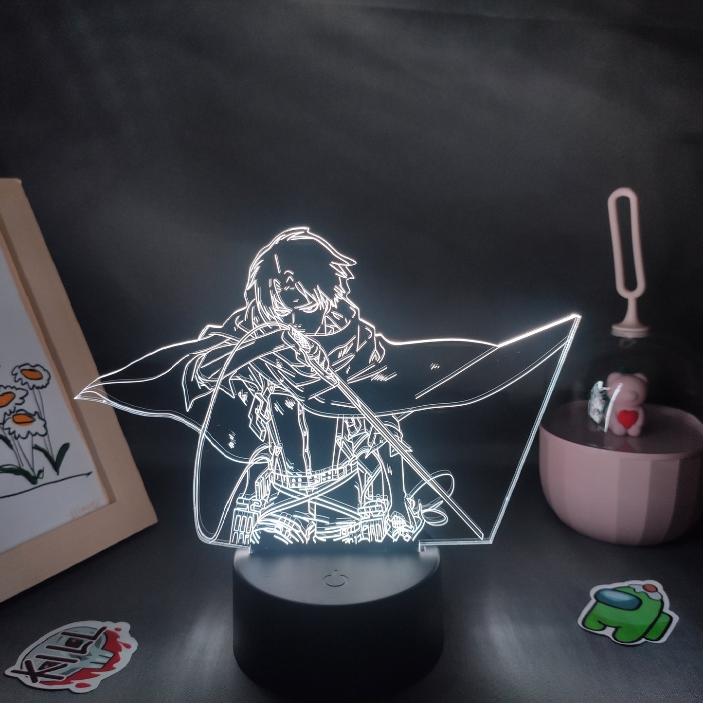 Levi Ackerman Attack on Titan Figure 3D Night Lights