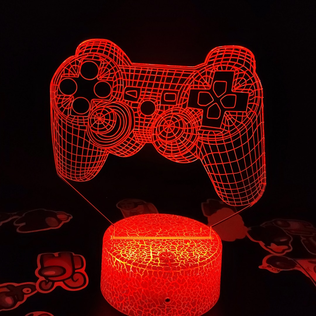 Gamepad Controller 3D illusion Battery Night Lights