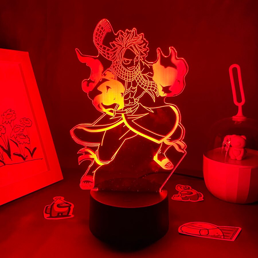 Fairy Tail Figure Natsu Dragnee 3D Led Night Light