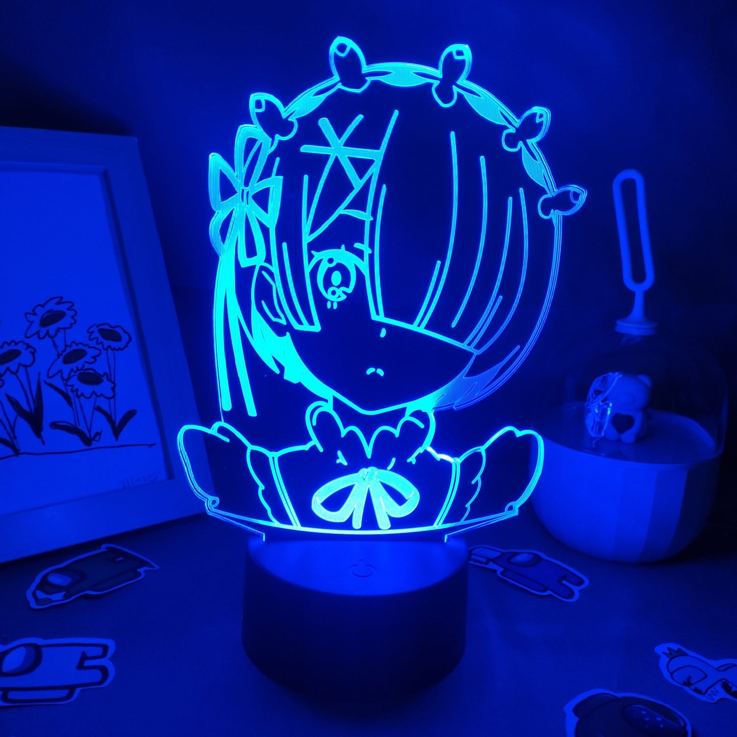 Re Zero Figure Rem 3D Night Lights