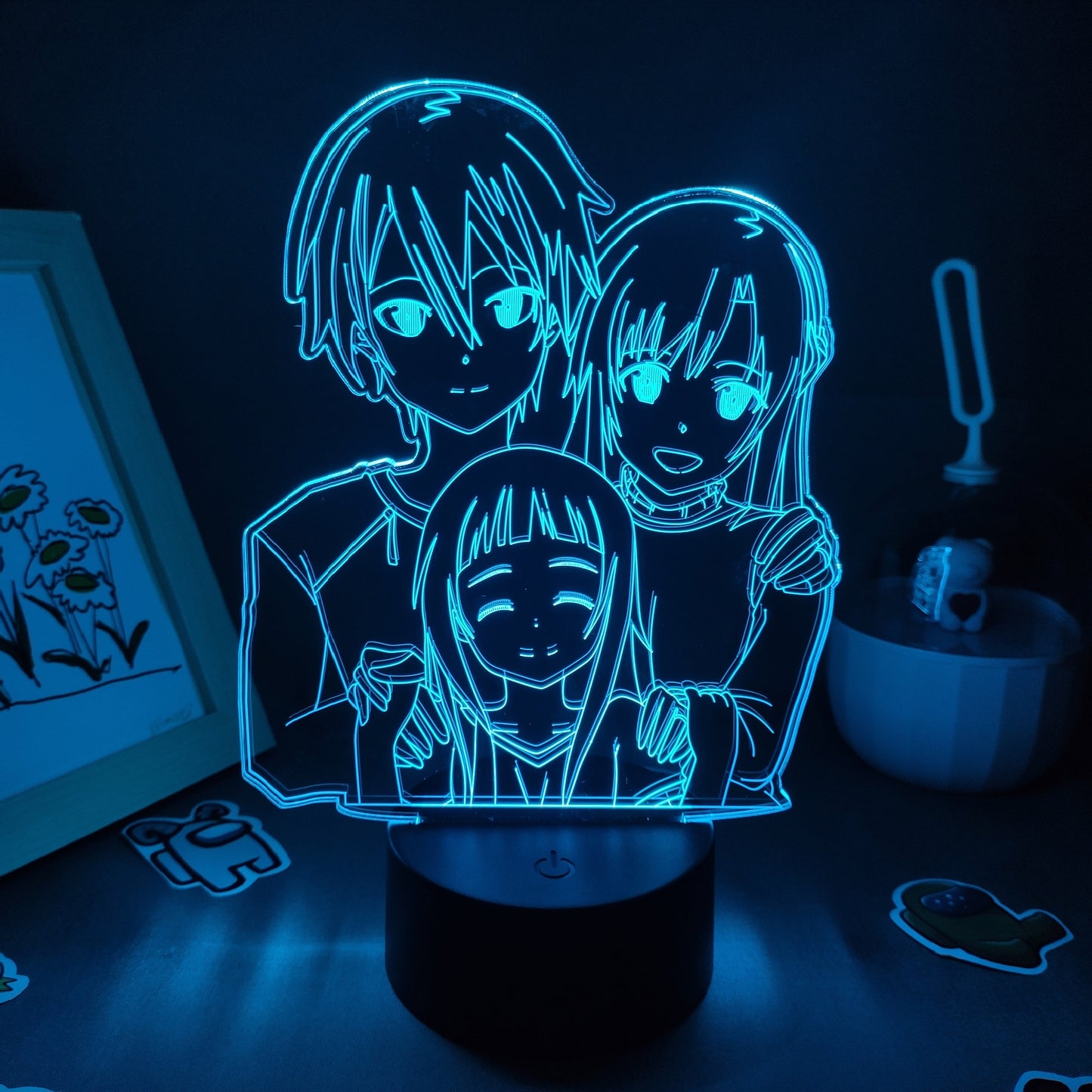 Kirito Asuna RGB Neon Battery Touch Lava Lamp