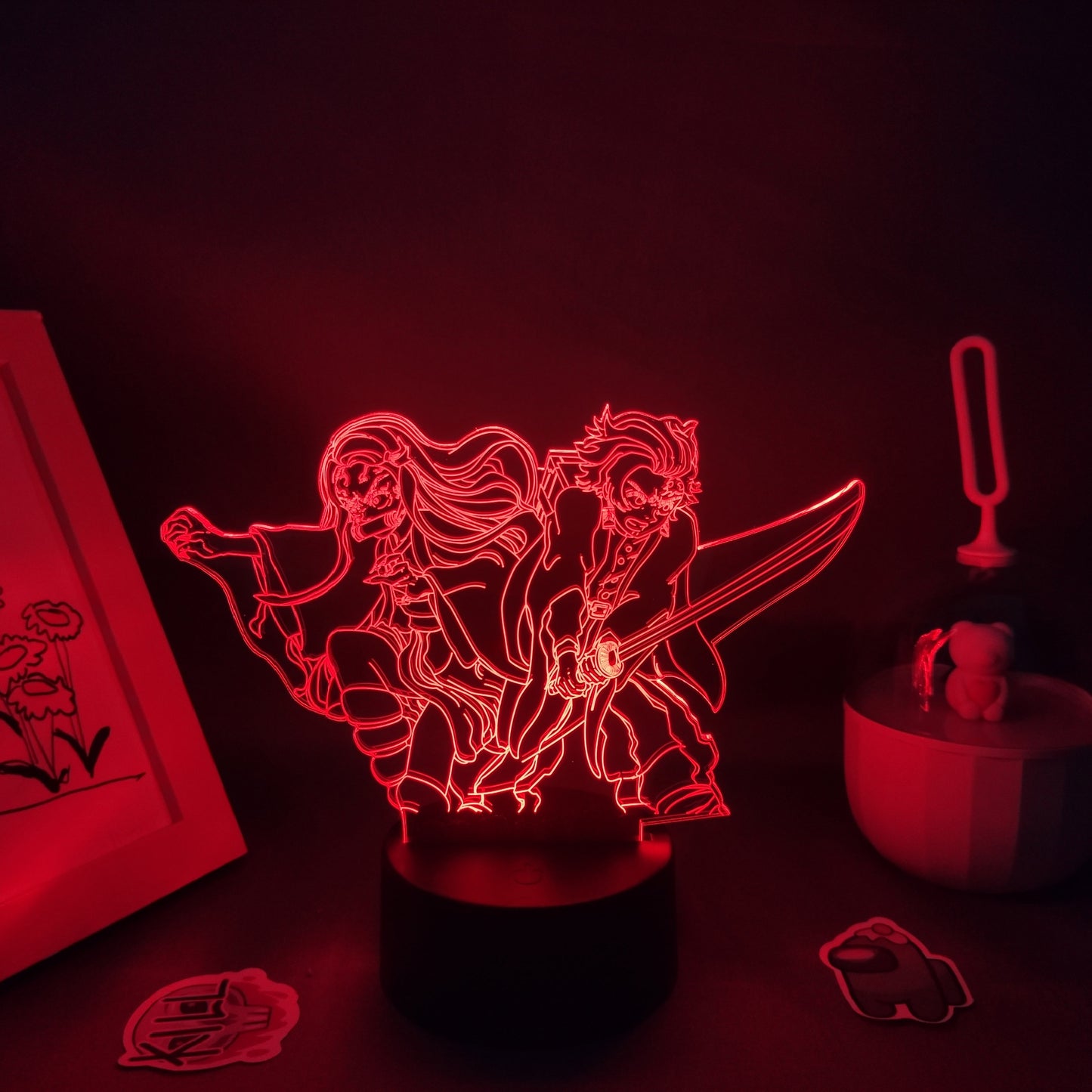 Demon Slayer Figures 3D Lamp