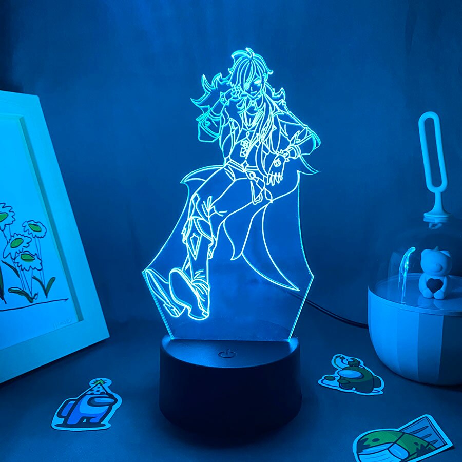 Genshin Impact Game Figure Kaeya 3D Night Light