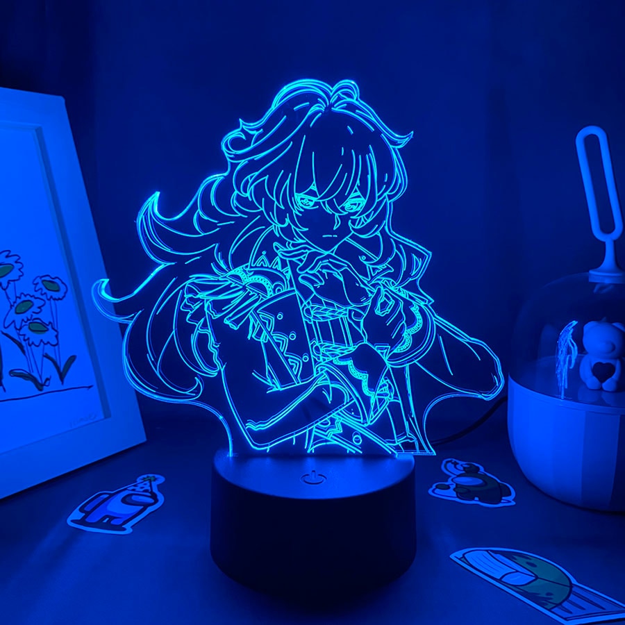 Genshin Impact Game Figure Diluc 3D Night Light