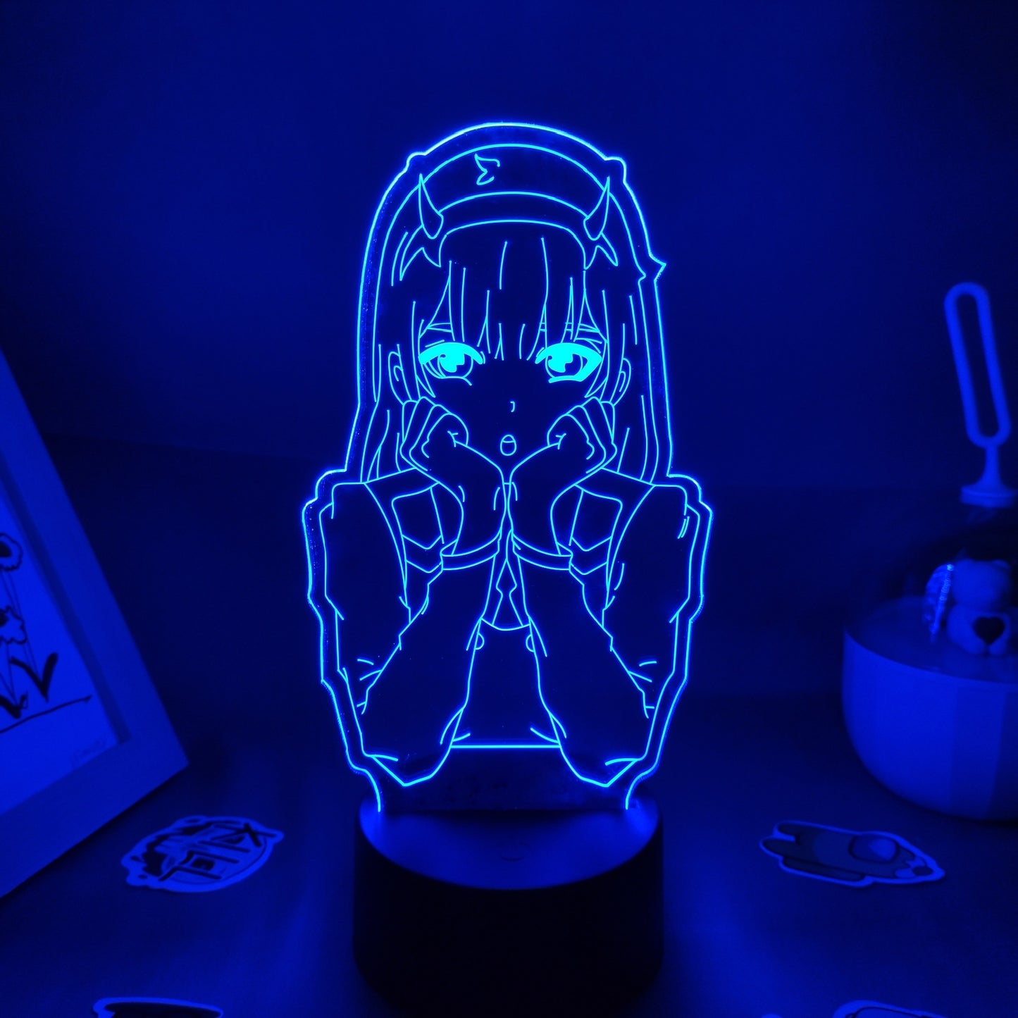 Zero Two 02  Figure 3D LED RGB Night Lights