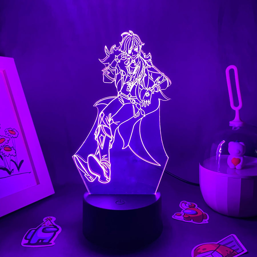 Genshin Impact Game Figure Kaeya 3D Night Light