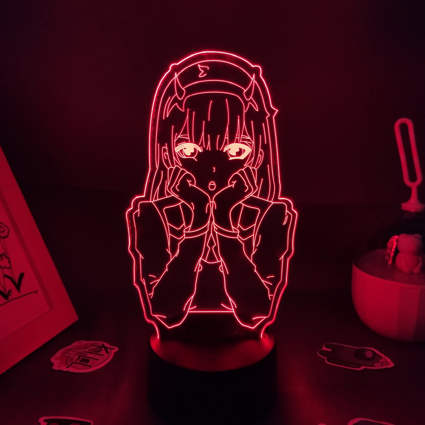 Zero Two 02  Figure 3D LED RGB Night Lights