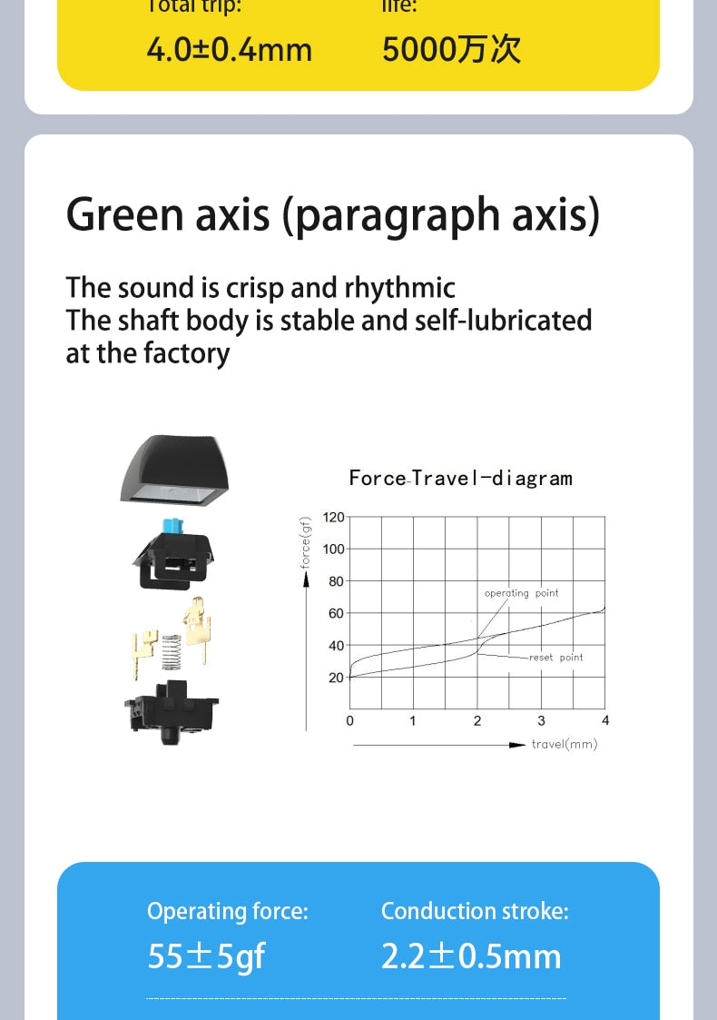 Aigo A68 Bluetooth Mechanical Keyboard Tri-Mode