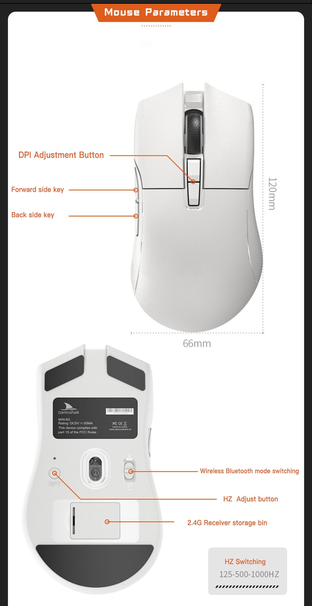 Motospeed N3 Wireless Mouse 26000 DPI