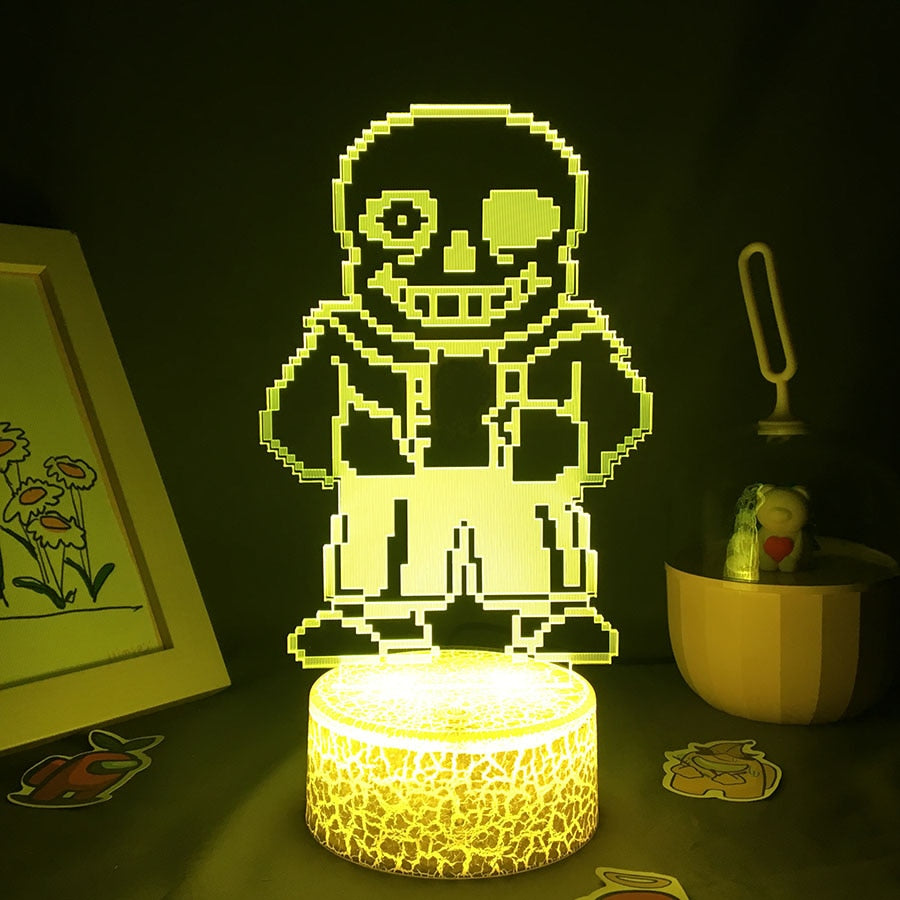 Undertale Sans Love Game Lamp