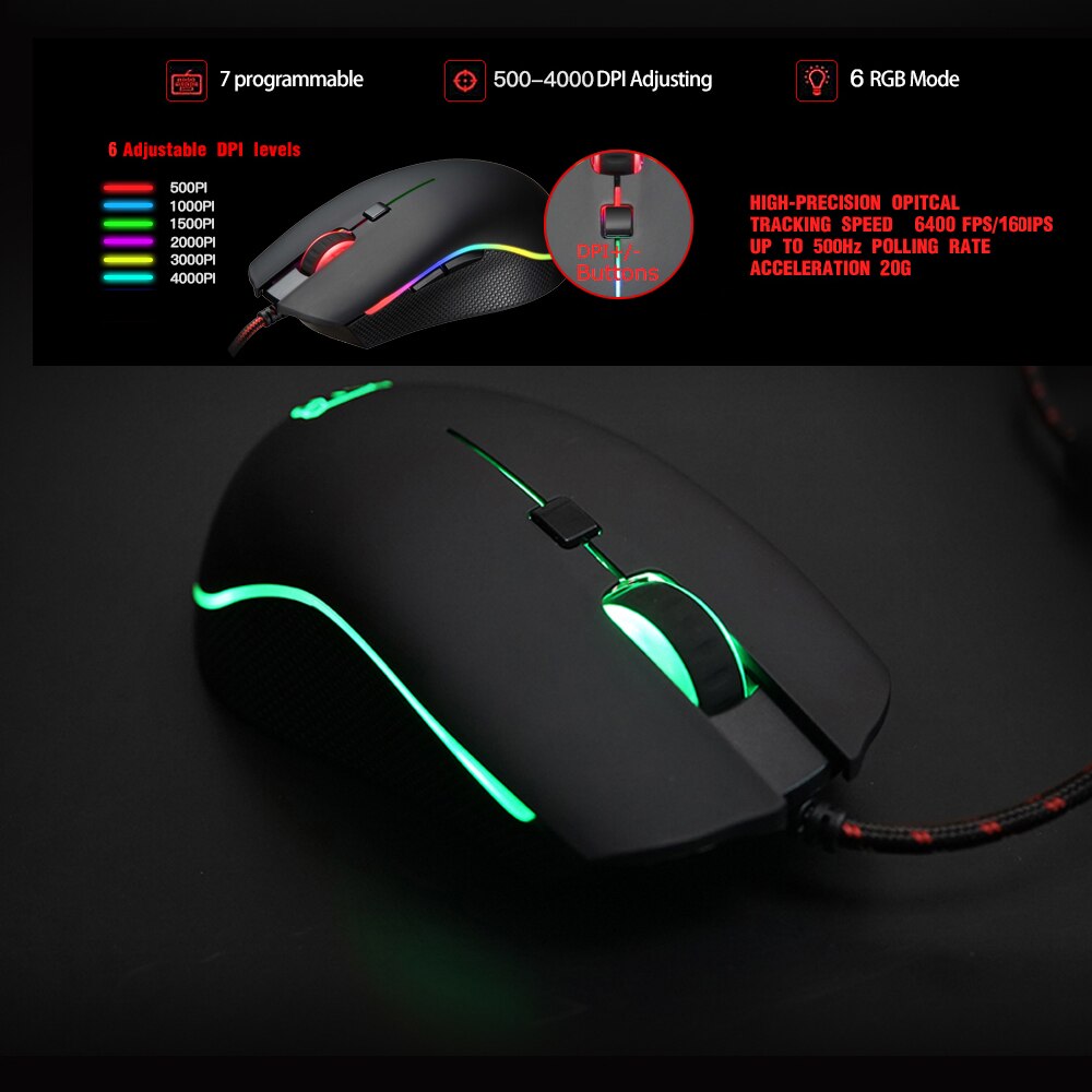 Motospeed V40 Gaming Mouse 4000DPI