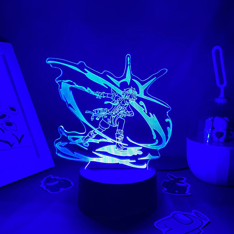 Genshin Impact Game Figure Bennett 3D Night Lights