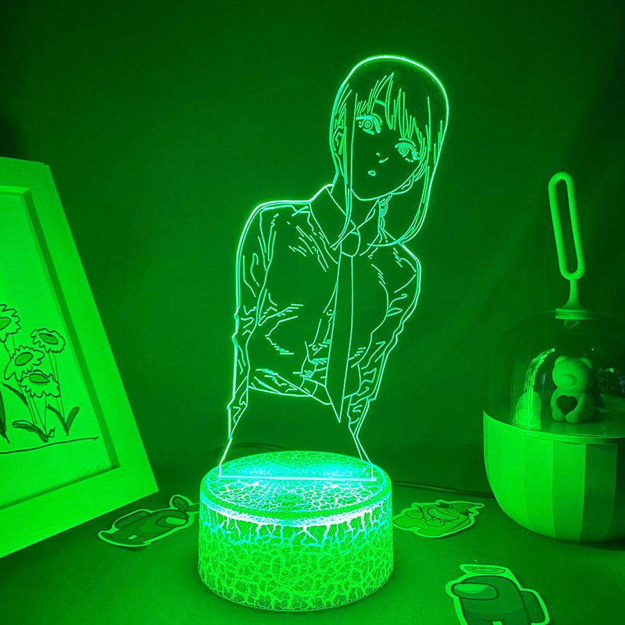 Chainsaw Man Figure Makima Neon Night Lights