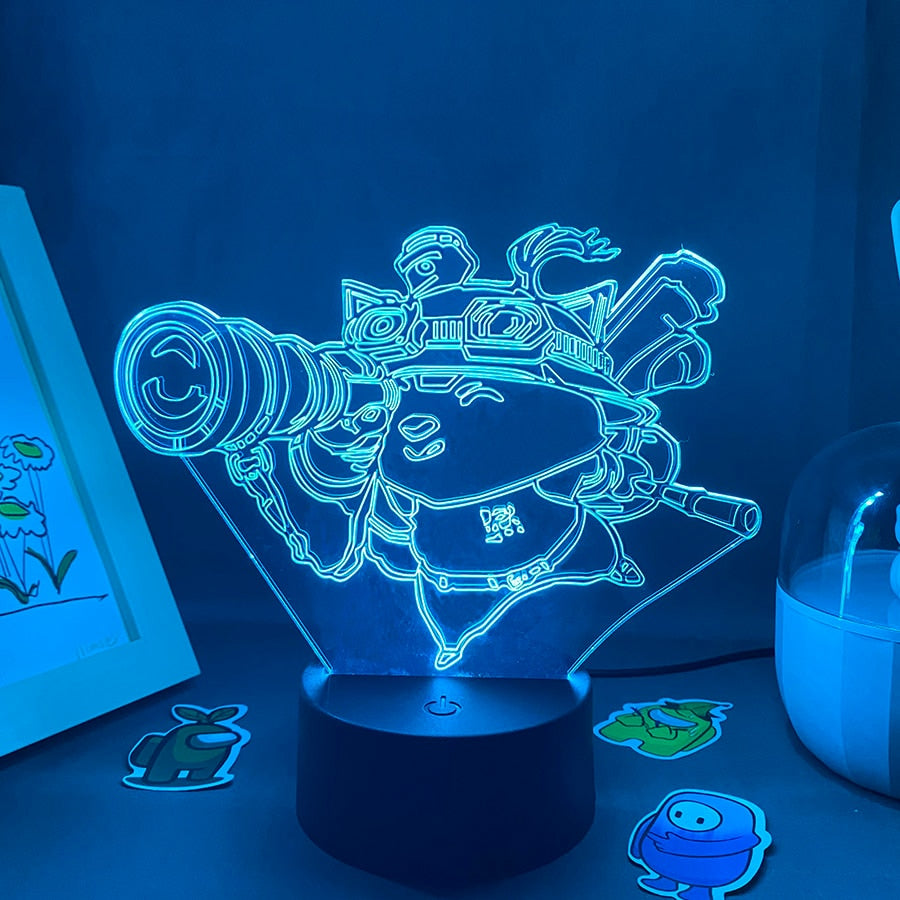 لعبة Overwatch OW Roadhog 3D Led RGB Night Light