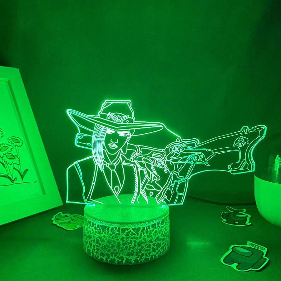 Hero Ashe 3D Led Neon Night Lights