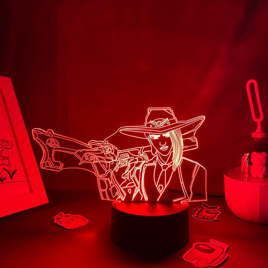 Hero Ashe 3D Led Neon Night Lights