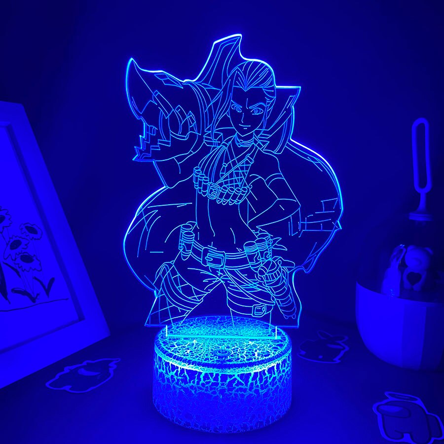 LOL League of Legends Game Figure Jinx 3D Night Light