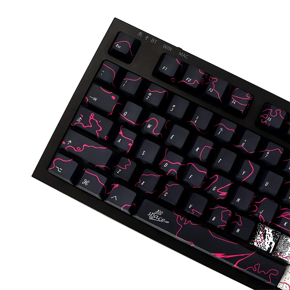 Graffiti Cherry Profile pbt venom Keycaps 146pcs