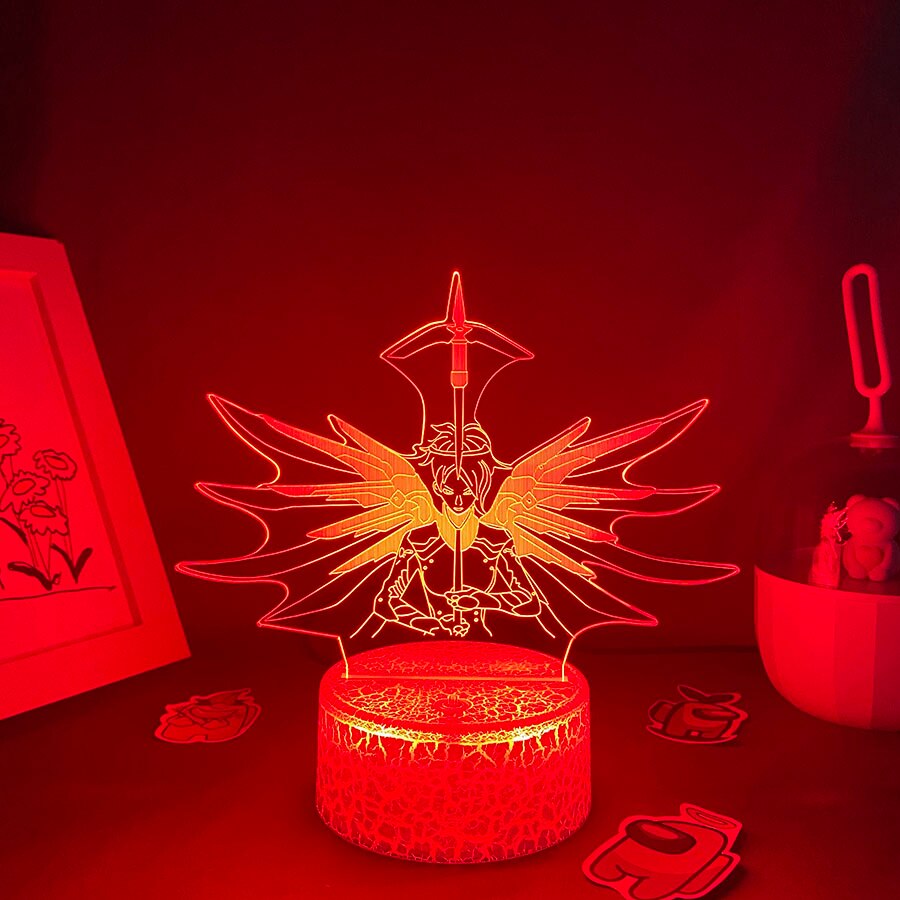 Mercy Angela Ziegler 3D Led Neon Night Lights