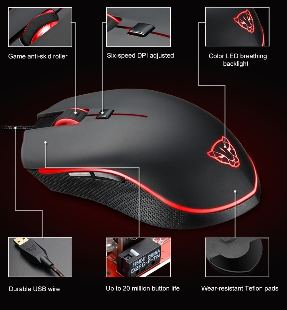 Motospeed V40 Gaming Mouse 4000DPI