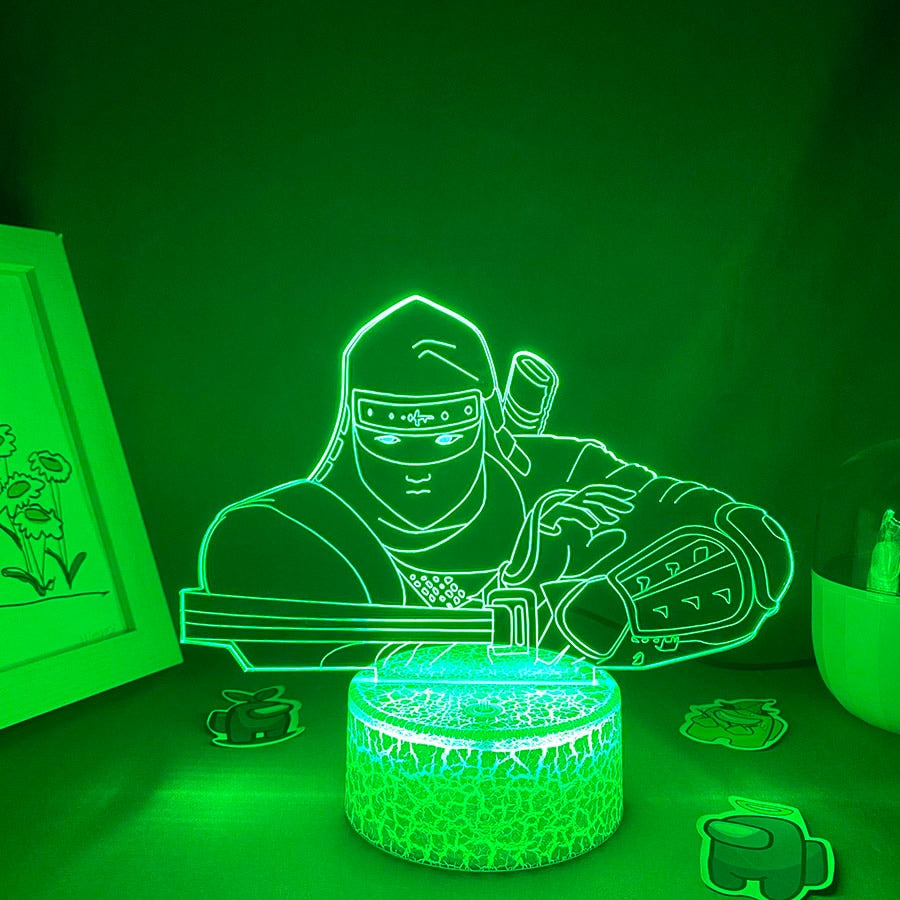 Hot Game Figure Shinobi-es 3 3D Led Neon Night Lights