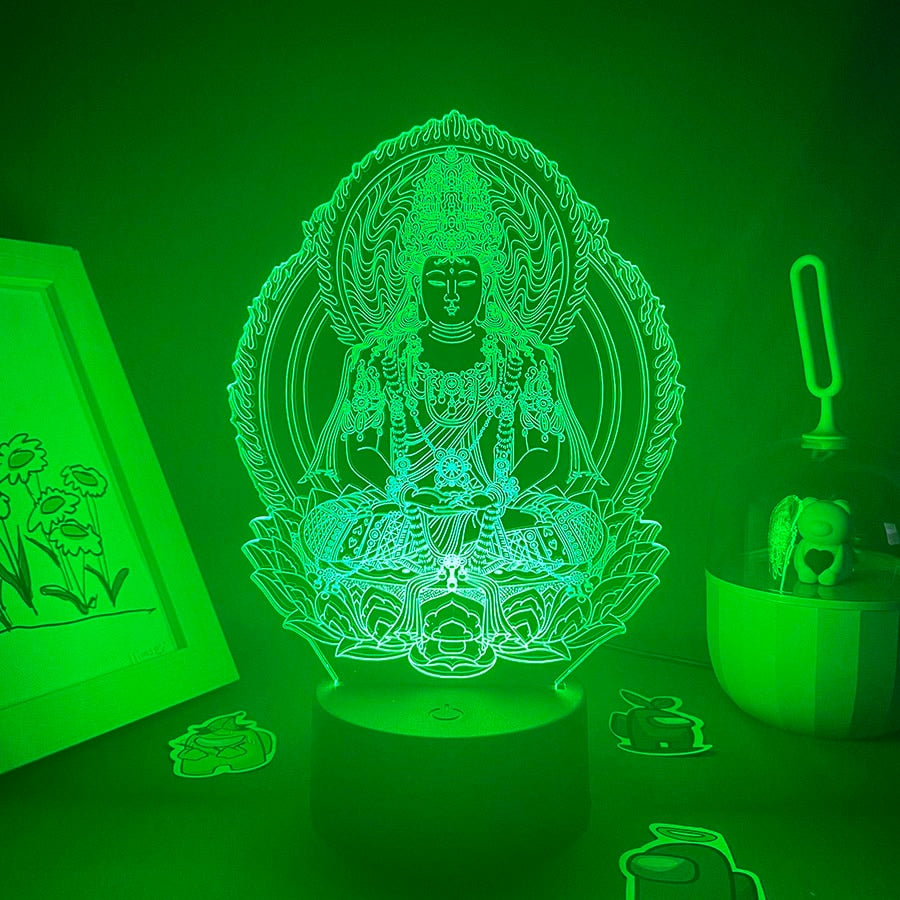 Bodhisattva Guanyin 3D LED Neon Night Lights