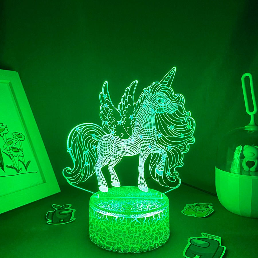 Cute Animal Unicorn 3D Night Lights