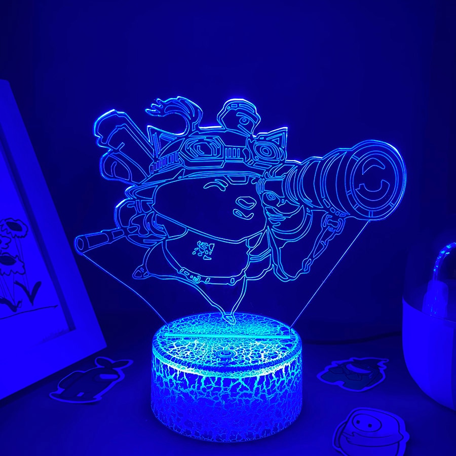 لعبة Overwatch OW Roadhog 3D Led RGB Night Light