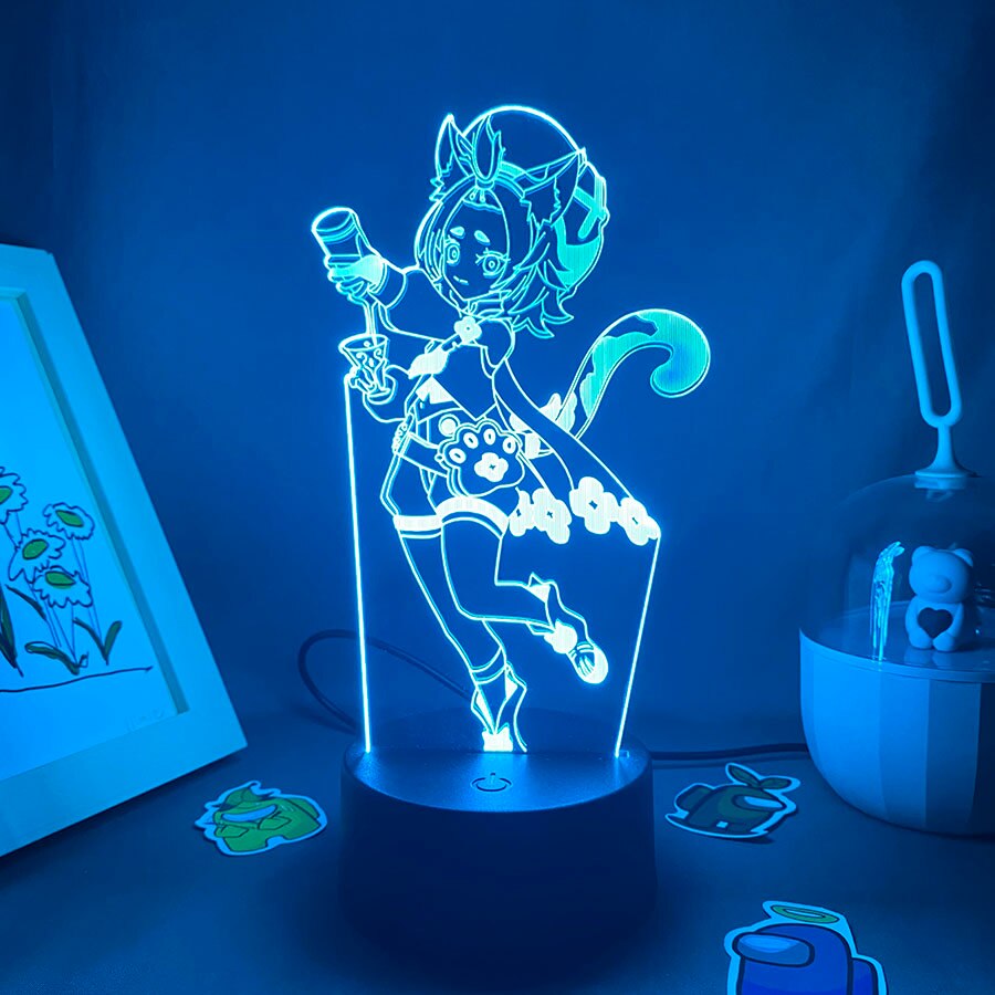 Genshin Impact Game Figure Dioan 3D Led Nightlight