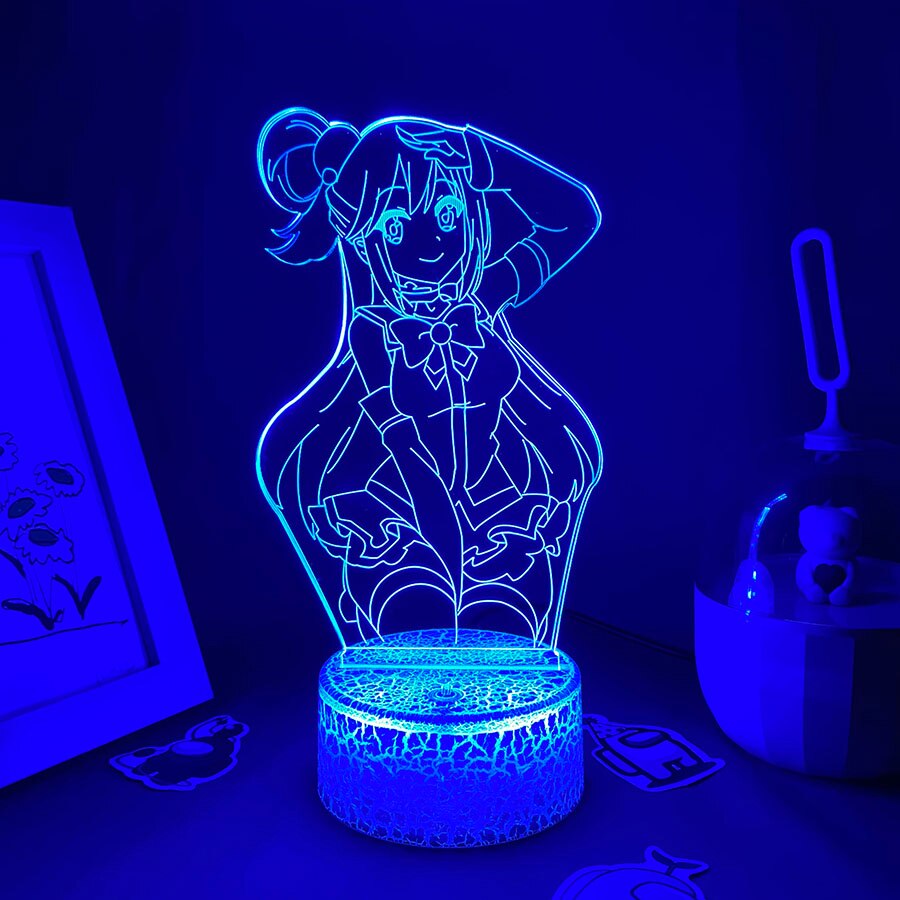 Konosuba Figure Aqua Neon Night Light