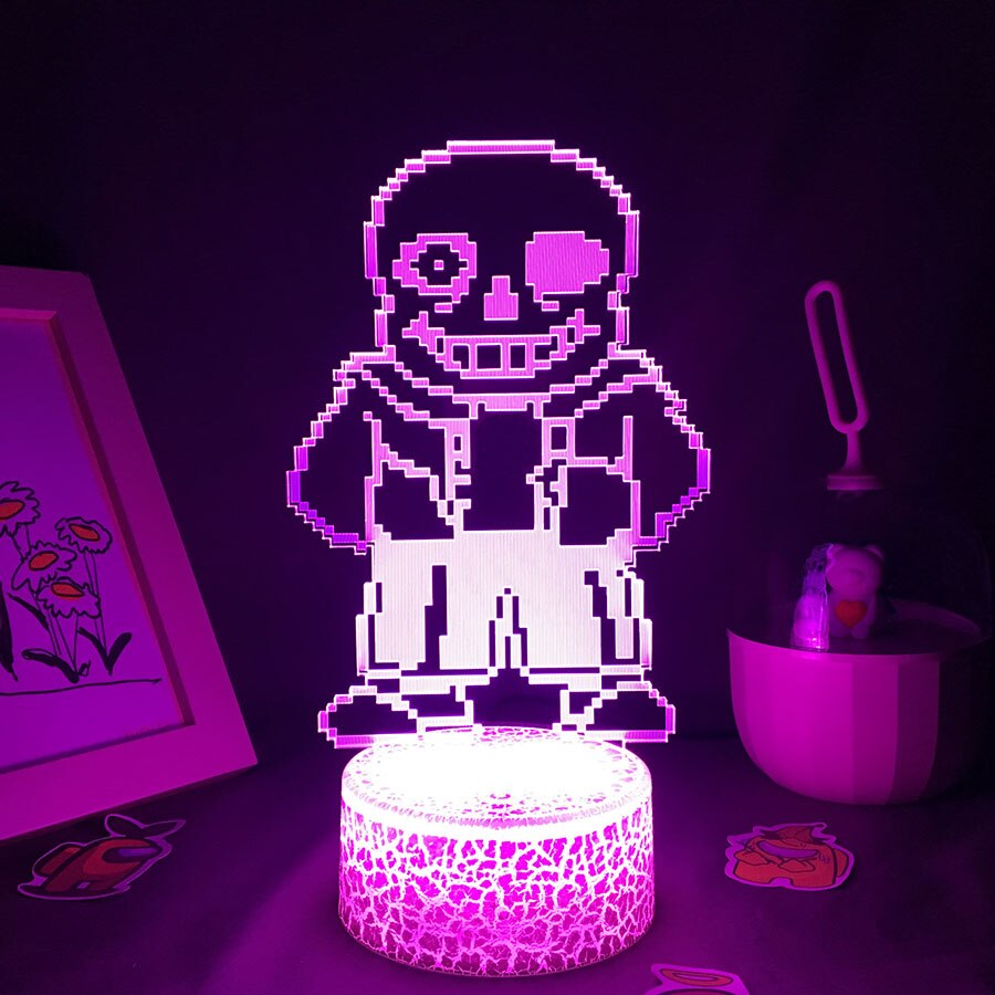 Undertale Sans Love Game Lamp