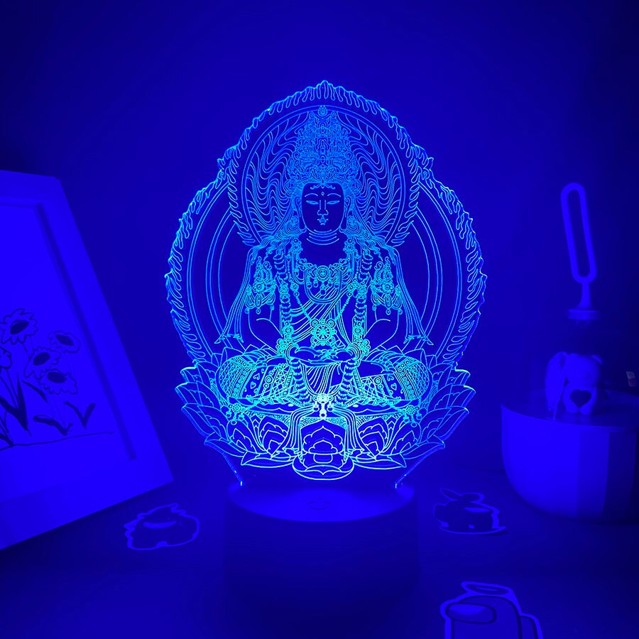 Bodhisattva Guanyin 3D LED Neon Night Lights