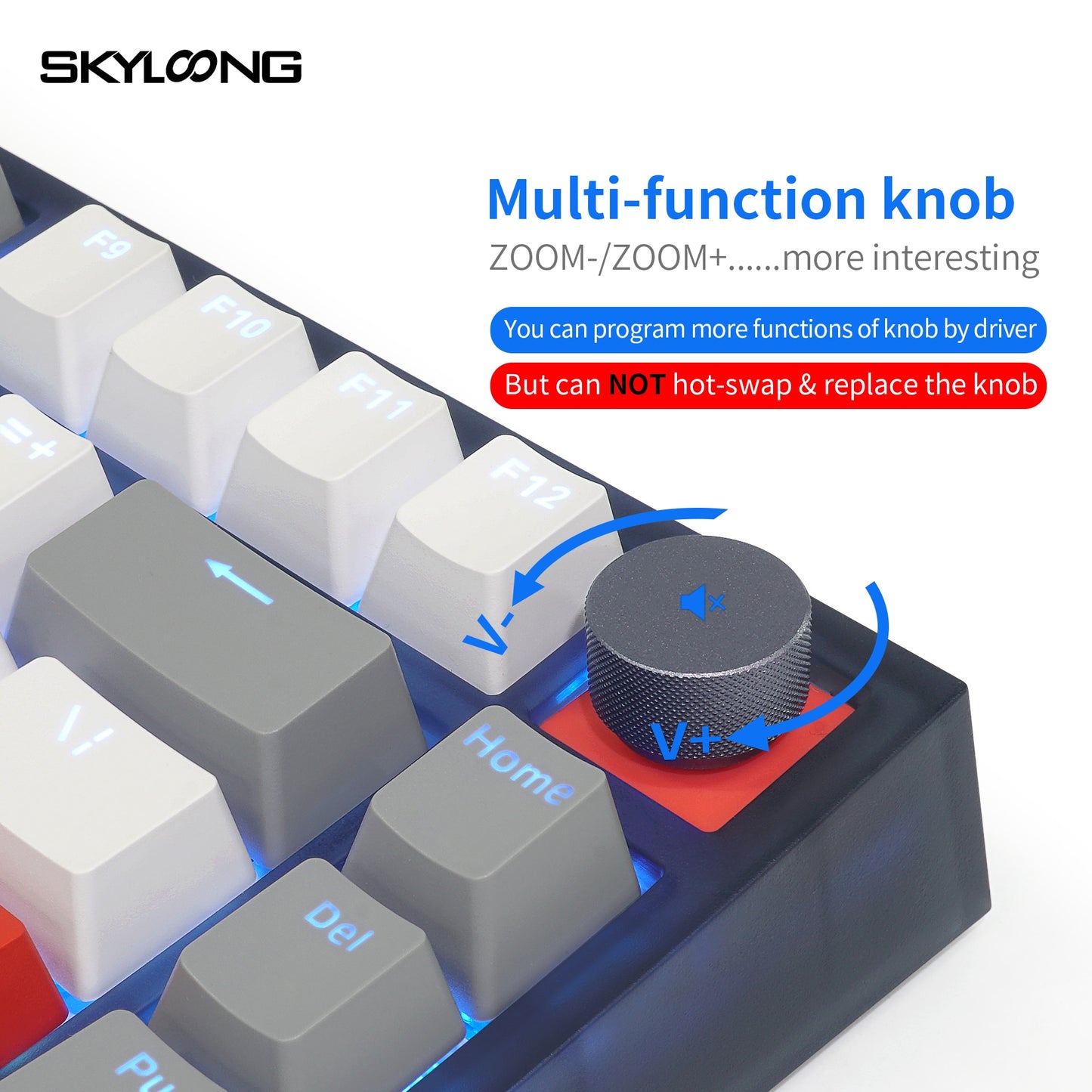 SKYLOONG GK75 لوحة مفاتيح ميكانيكية 75% -OPTICAL-