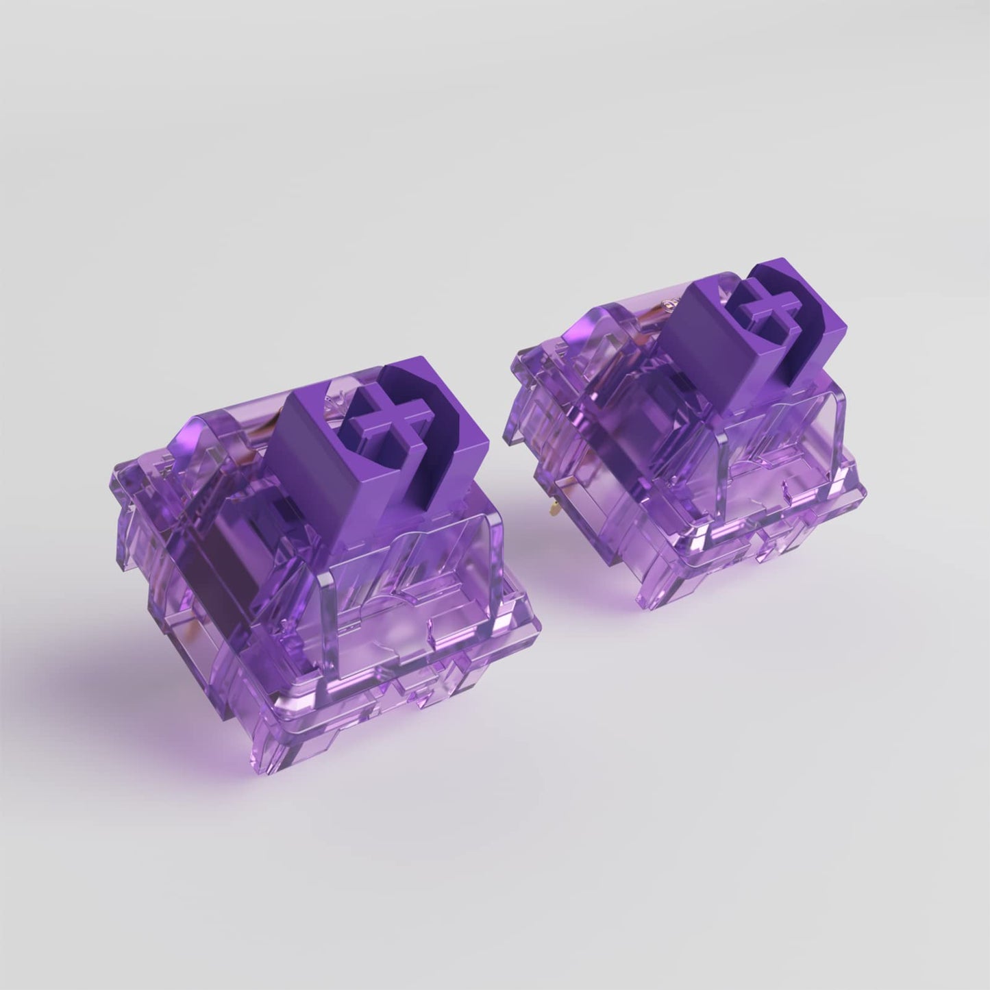 Akko CS Jelly Purple Switches 3 Pin 40gf مفتاح اللمس مع جذع مقاوم للغبار متوافق مع لوحة المفاتيح الميكانيكية MX (45 قطعة) 