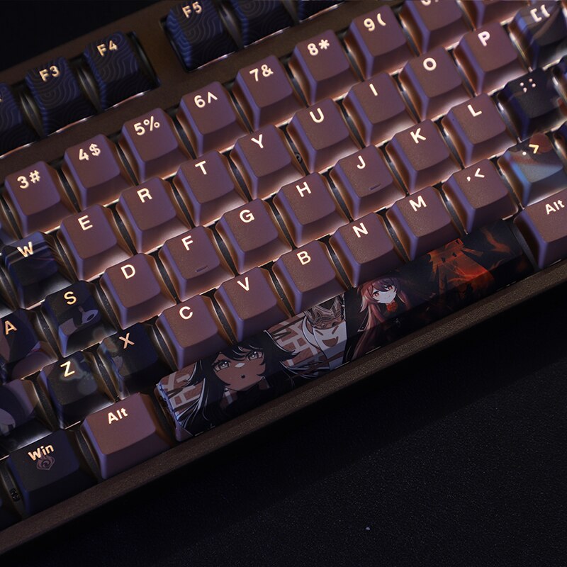 Genshin Impact HU TAO Chocolate Keyboard Keycaps