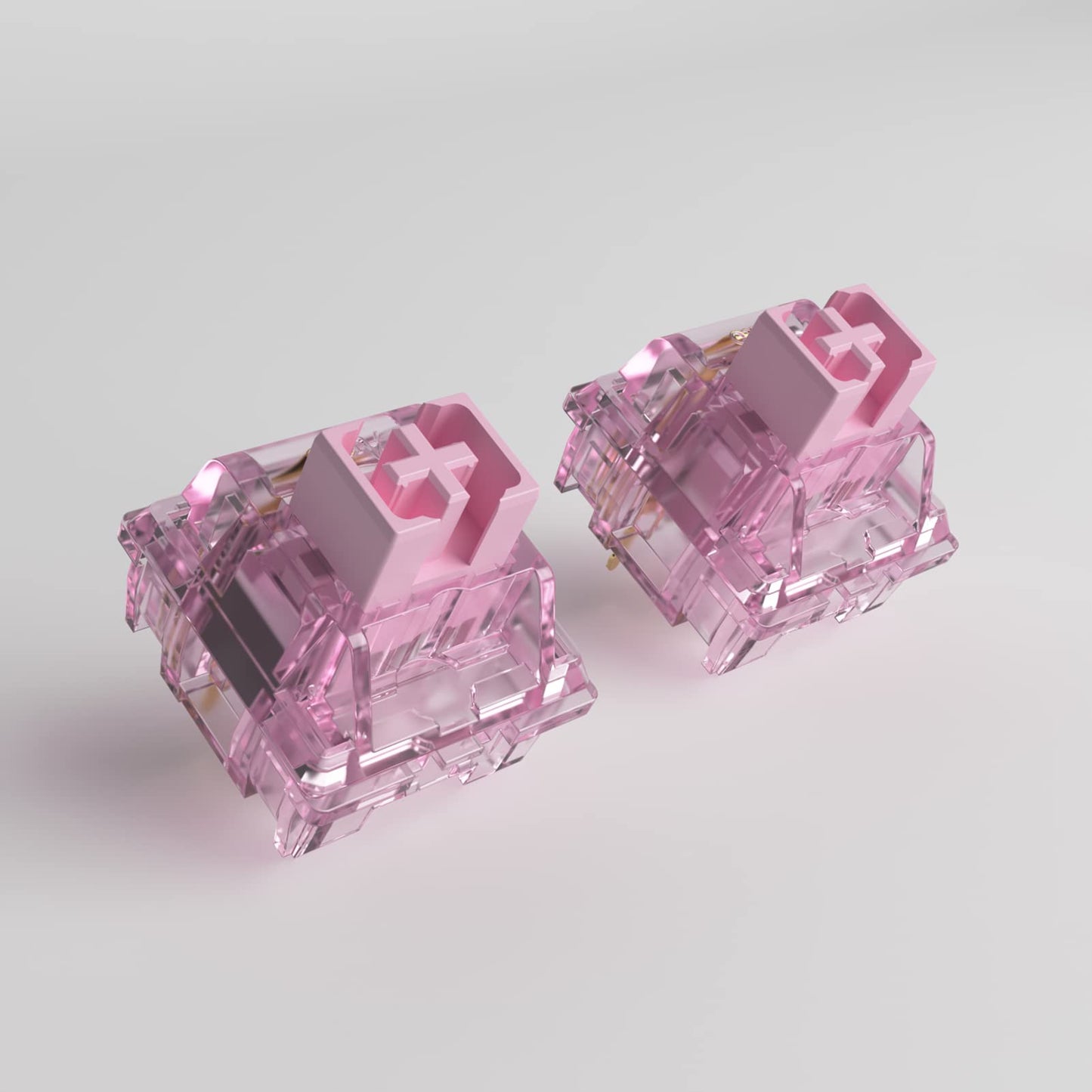 Akko CS Jelly Pink Switches 3 Pin 45gf خطي مفتاح مقاوم للغبار متوافق مع لوحة المفاتيح الميكانيكية MX (45 قطعة) 