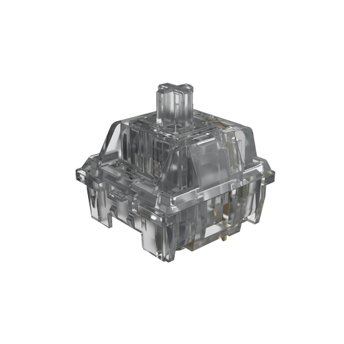 Akko x Monsgeek CS Crystal Silver Switch 3 Pin 43gf Linear Switch Full Polycarbonate for MX Mechanical Keyboard (110 pcs)