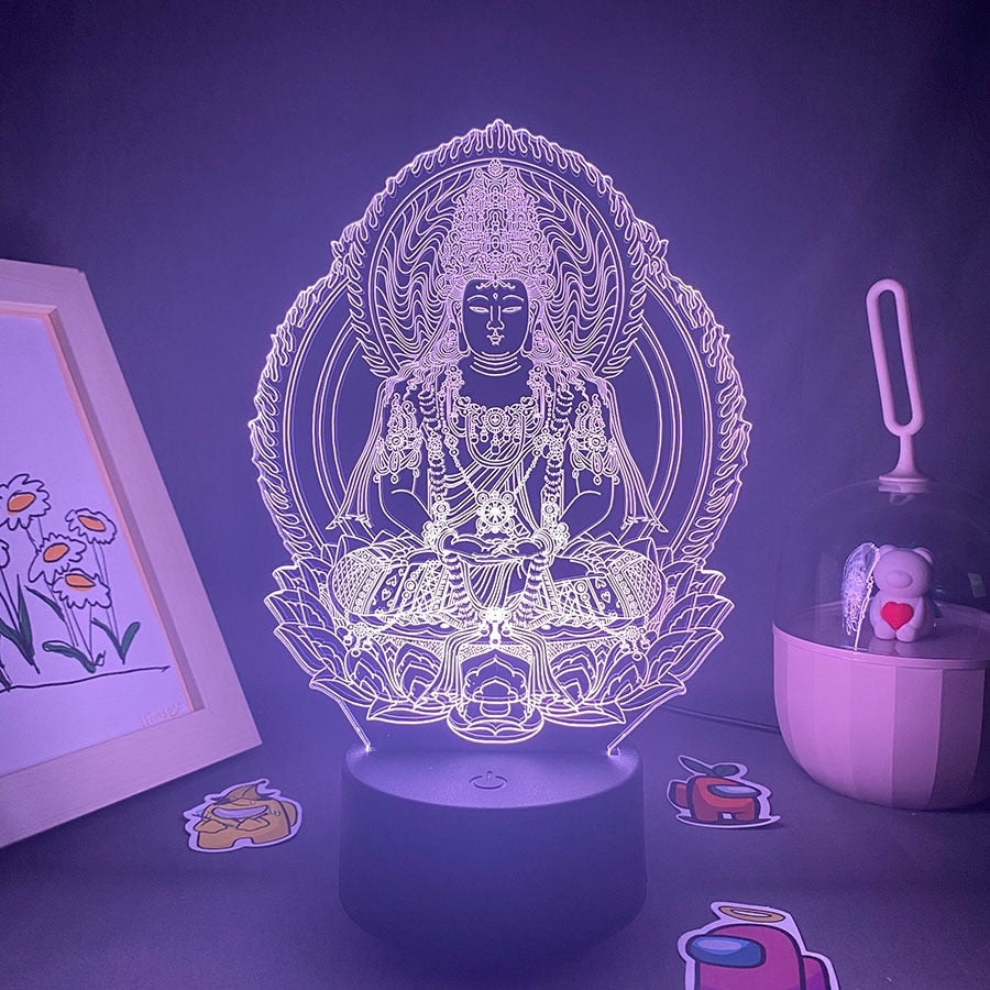 Bodhisattva Guanyin 3D LED Neon Night Lights