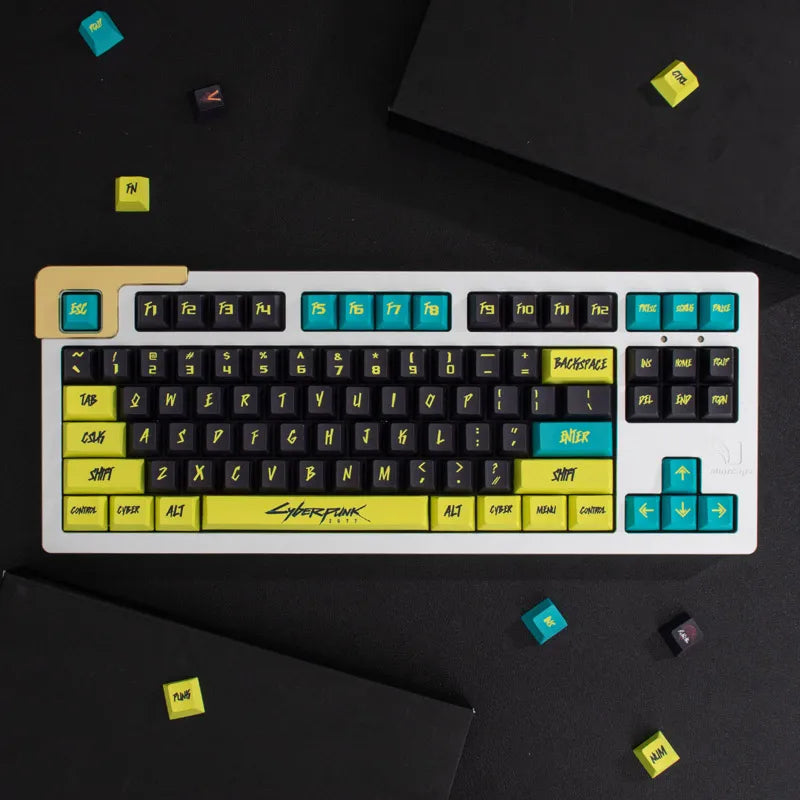 غطاء مفاتيح Cyberpunk PBT