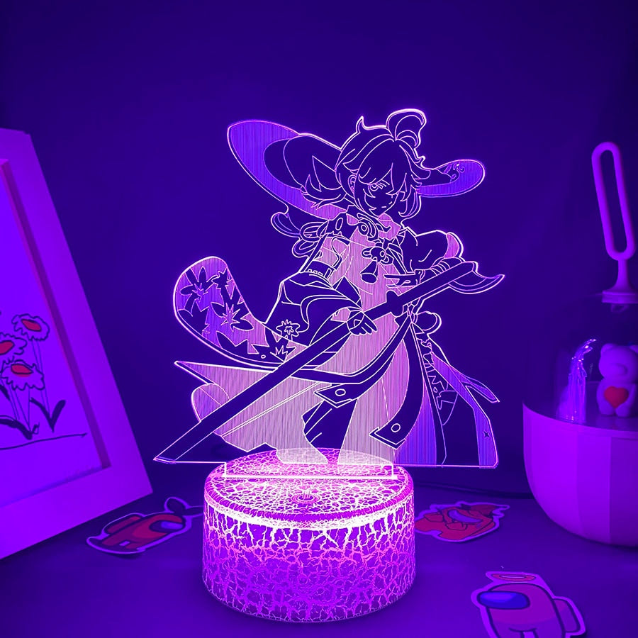 Genshin Impact Kaedehara Kazuha 3D LED Night Lights