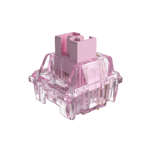 Akko CS Jelly Pink Switches 3 Pin 45gf خطي مفتاح مقاوم للغبار متوافق مع لوحة المفاتيح الميكانيكية MX (45 قطعة) 